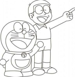 Gambar Mewarnai Doraemon 3