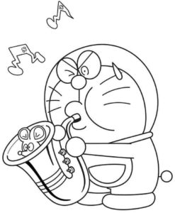 Gambar Mewarnai Doraemon 5