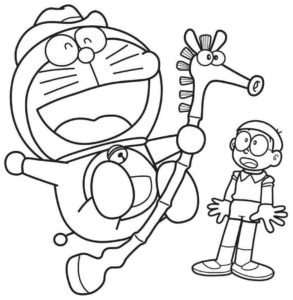 Gambar Mewarnai Doraemon 7