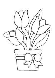 5.Gambar Mewarnai Bunga Tulip