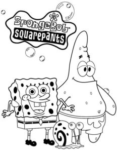 3.Gambar Mewarnai SpongeBob Squarepants