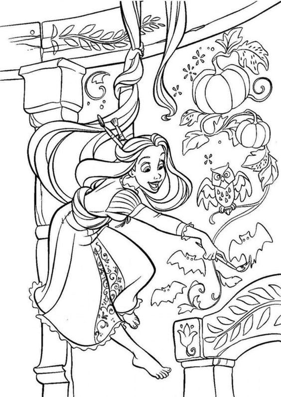 9.Gambar Mewarnai Rapunzel