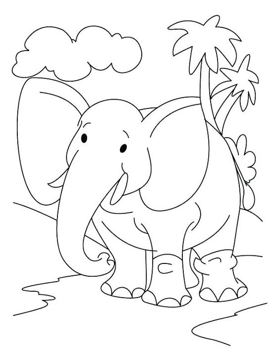 √ Gambar Mewarnai Gajah Terbaru Untuk Anak Tk