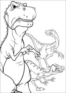 1.Gambar Mewarnai Dinosaurus