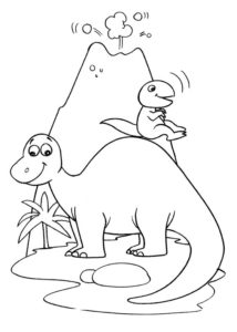 4.Gambar Mewarnai Dinosaurus
