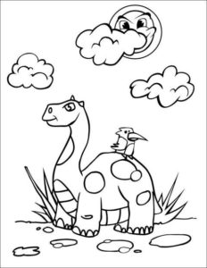 6.Gambar Mewarnai Dinosaurus
